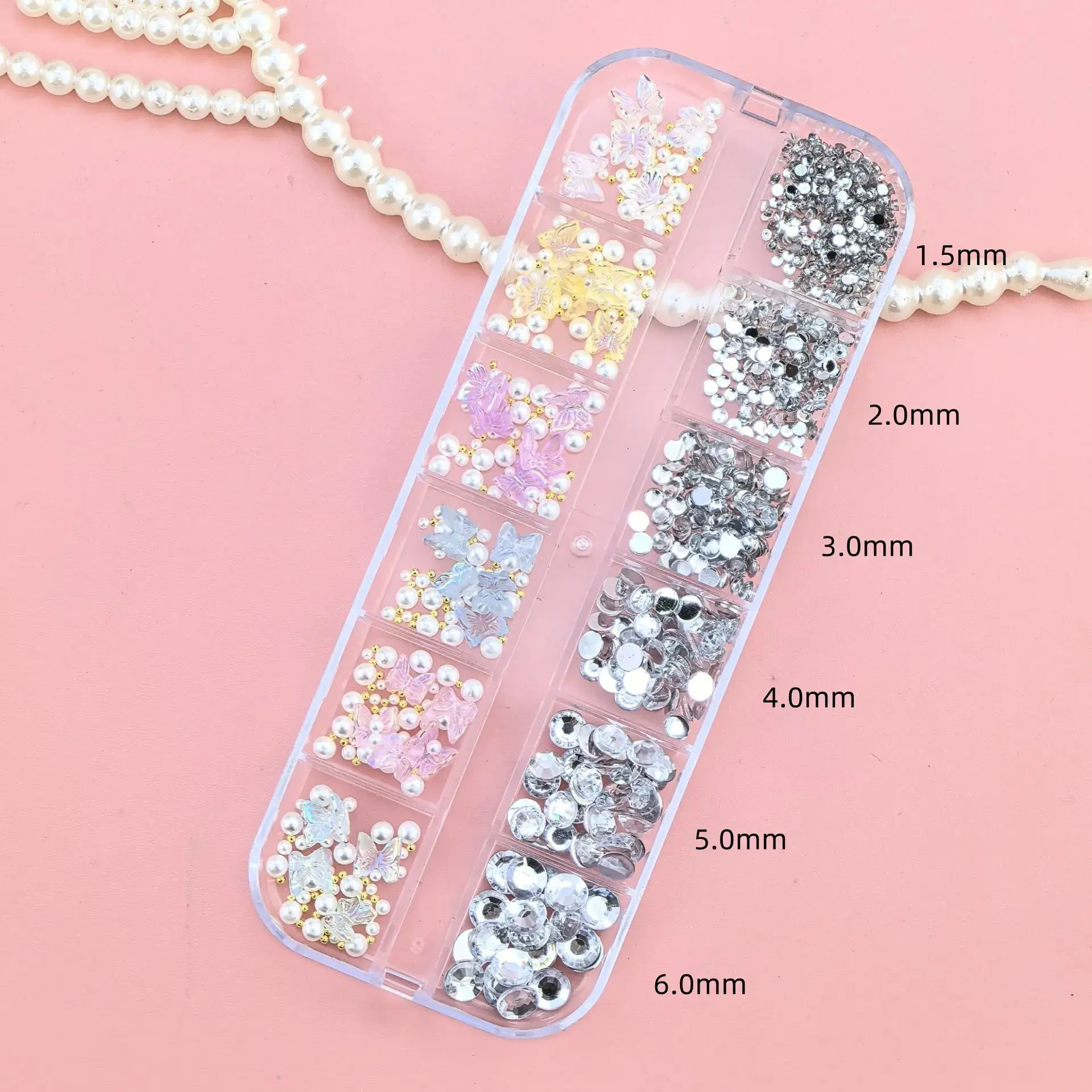 Nail Diamond Jewelry with 1.5-5mm Sparkle