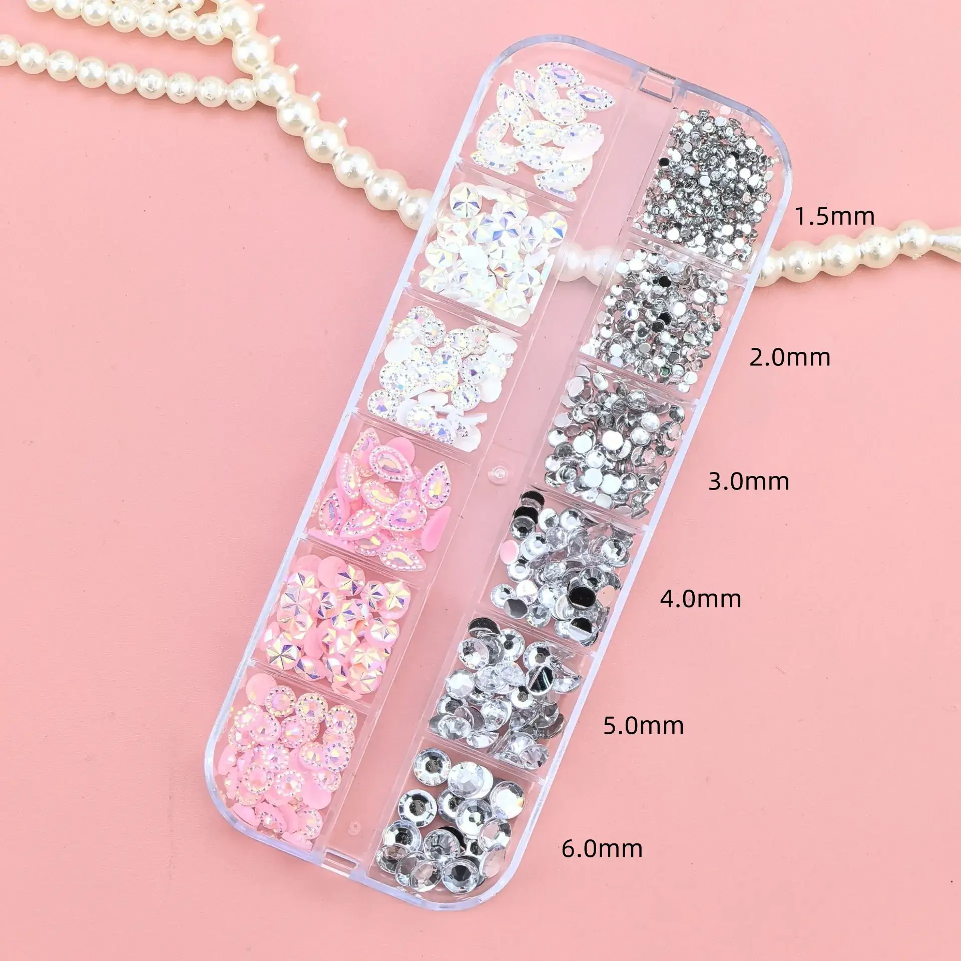 Nail Diamond Jewelry with 1.5-5mm Sparkle