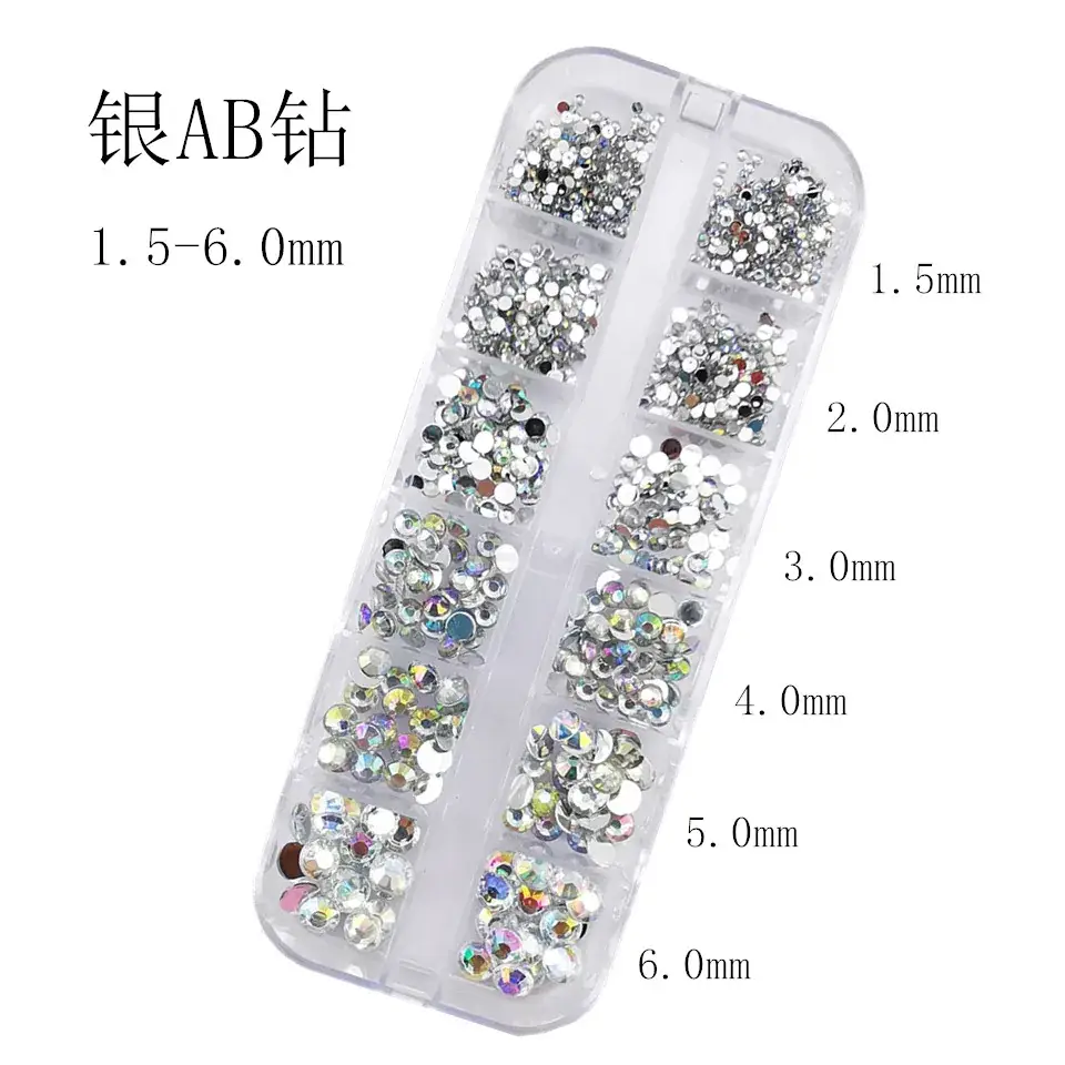 Nail Diamond Jewelry with 1.5-5mm Sparkle