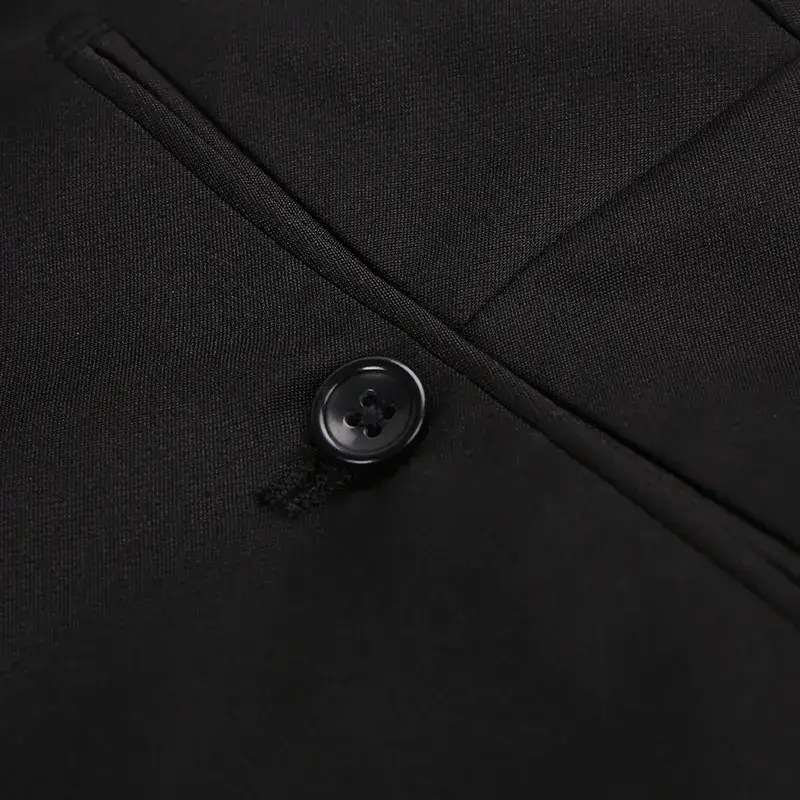 Men's Slim Fit Western Trousers Black Middle Age