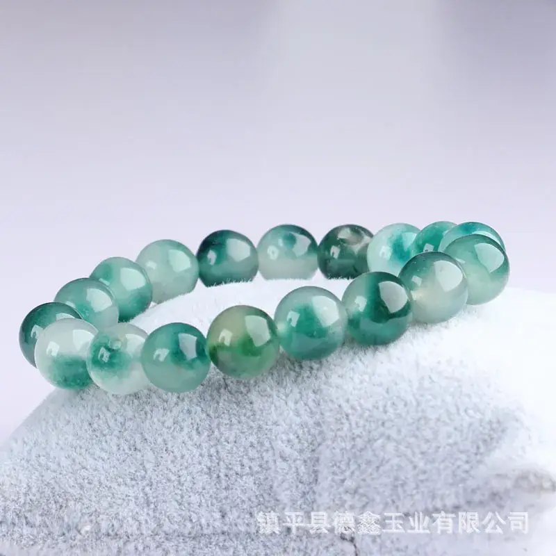 Yunnan Multicolored Jade Bracelet with Quartzite Stones - Image 4