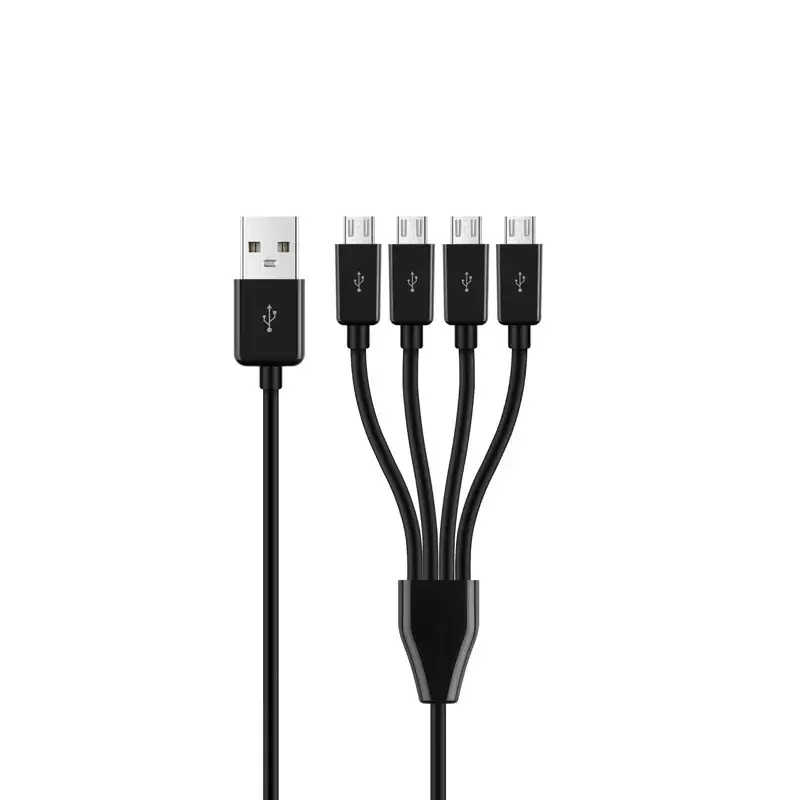 50cm One Drag Four Micro USB Charging Cable for Android - Image 7