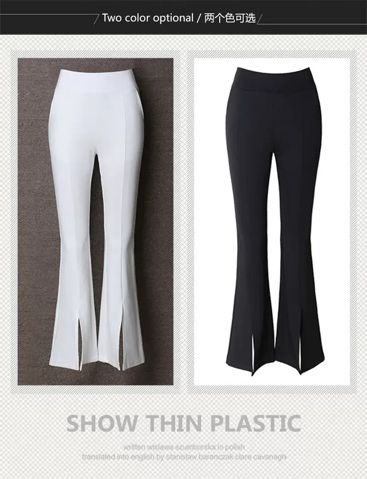 2025 Black Flared Slim Waist Micro-Pants Ladies — feature 54