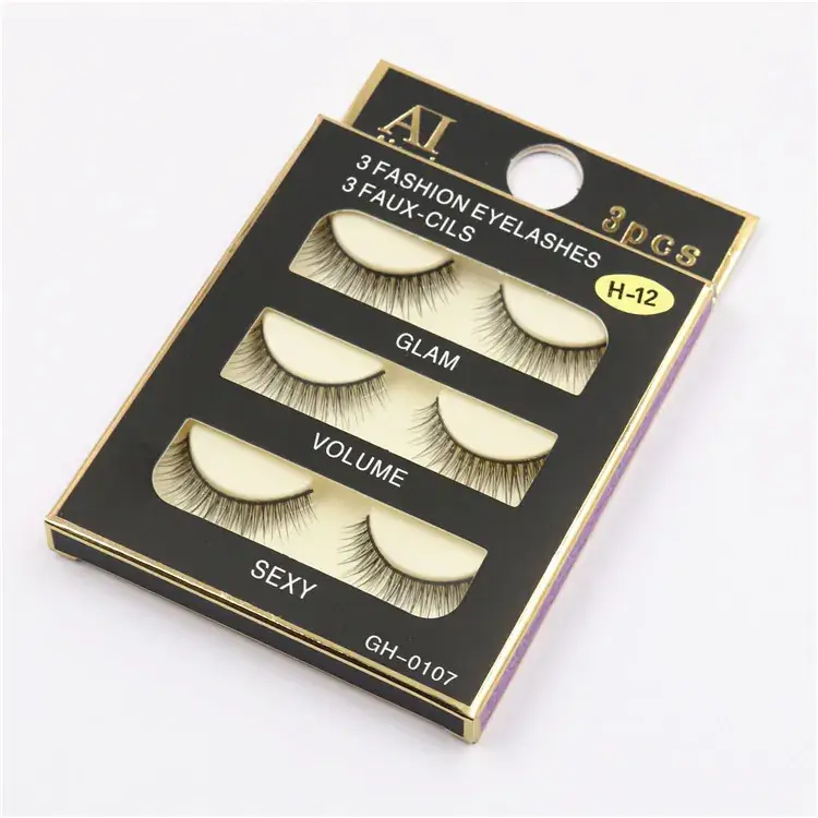 H-12 Thick Fake Eyelashes Three Dimensional Nude Makeup