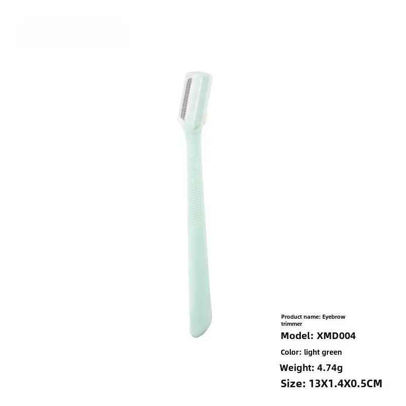 Straight-Handled Eyebrow Trimmer with Short Blade Plastic Handle - Image 9
