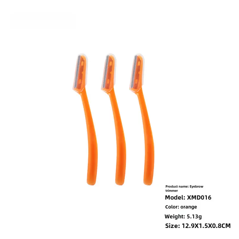 Straight-Handled Eyebrow Trimmer with Short Blade Plastic Handle - Image 14