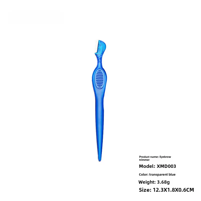 Straight-Handled Eyebrow Trimmer with Short Blade Plastic Handle - Image 2