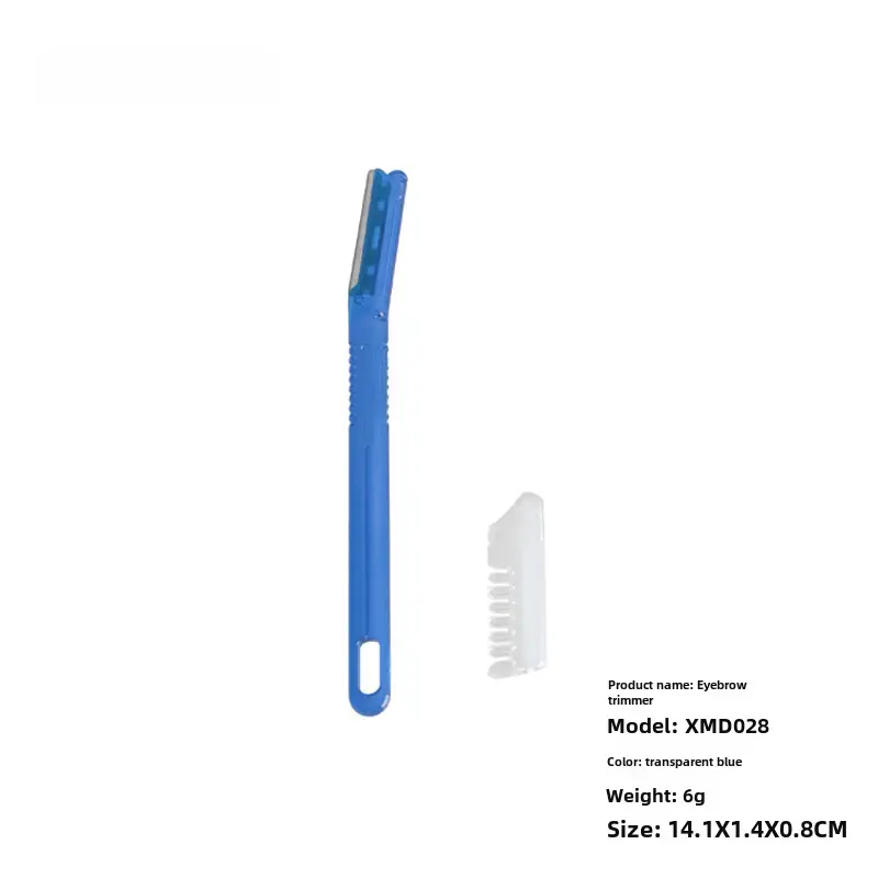 Straight-Handled Eyebrow Trimmer with Short Blade Plastic Handle - Image 19