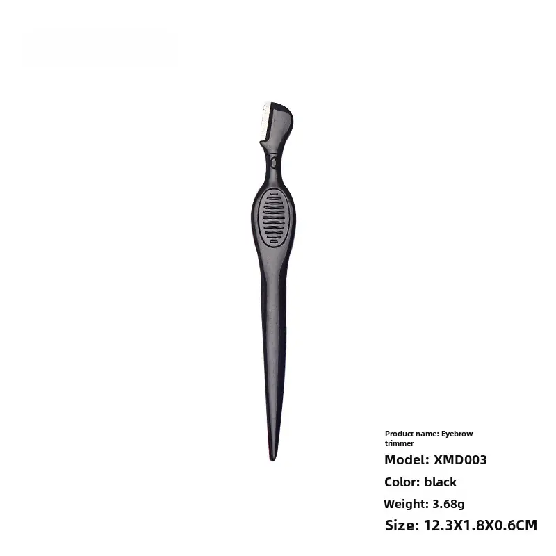 Straight-Handled Eyebrow Trimmer with Short Blade Plastic Handle - Image 4