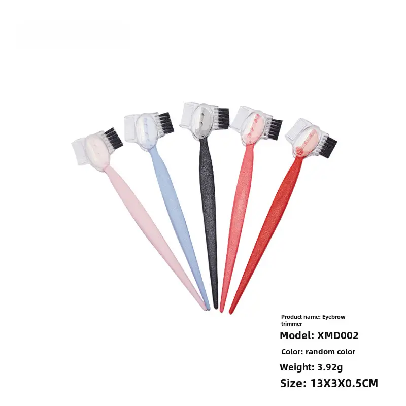 Straight-Handled Eyebrow Trimmer with Short Blade Plastic Handle - Image 6
