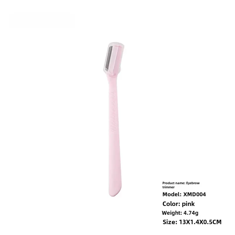 Straight-Handled Eyebrow Trimmer with Short Blade Plastic Handle - Image 7