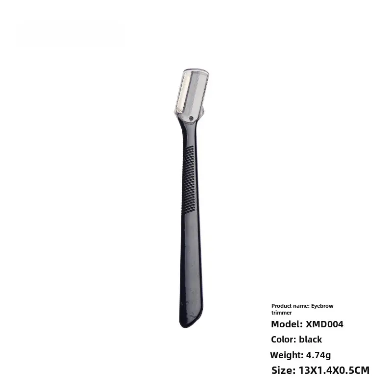 Straight-Handled Eyebrow Trimmer with Short Blade Plastic Handle - Image 8