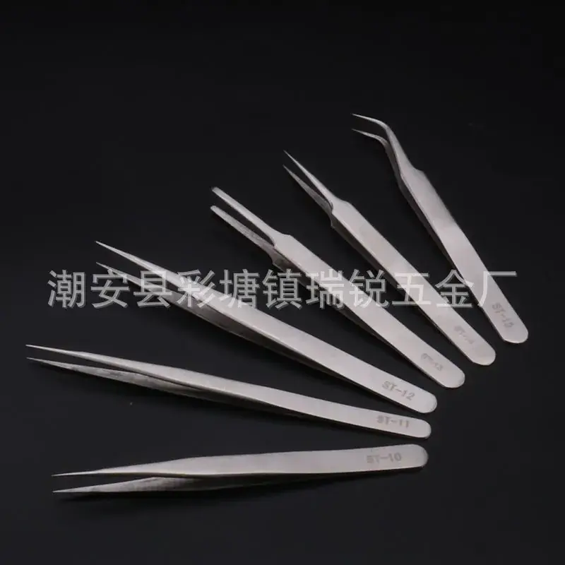 Stainless Steel Pointed Anti-Static Tweezers Set - Image 3