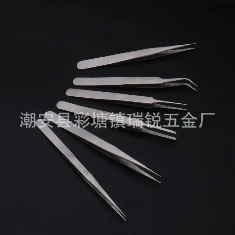 Stainless Steel Pointed Anti-Static Tweezers Set - Image 4