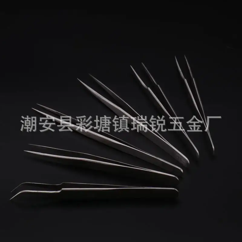 Stainless Steel Pointed Anti-Static Tweezers Set - Image 5
