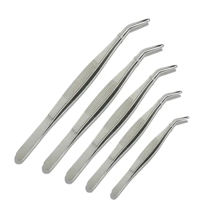 304 Stainless Steel Fish Tank Tweezers Round Elbow - Image 3