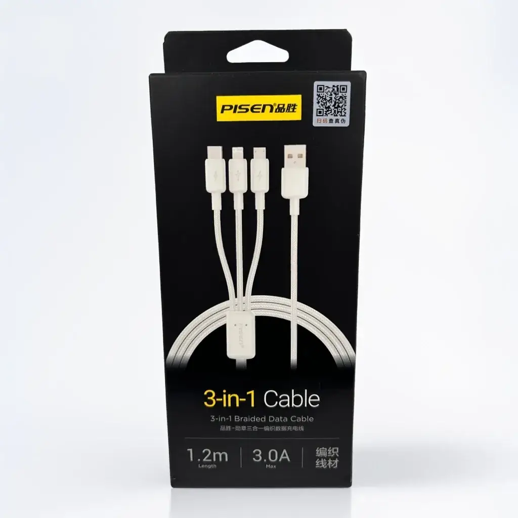3-in-1 Apple Type-C Android Charging Cable 3A Fast - Image 5