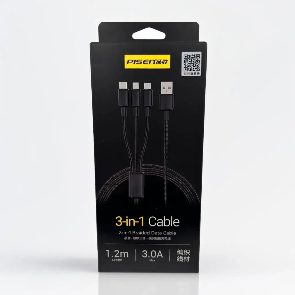3-in-1 Apple Type-C Android Charging Cable 3A Fast - Image 6