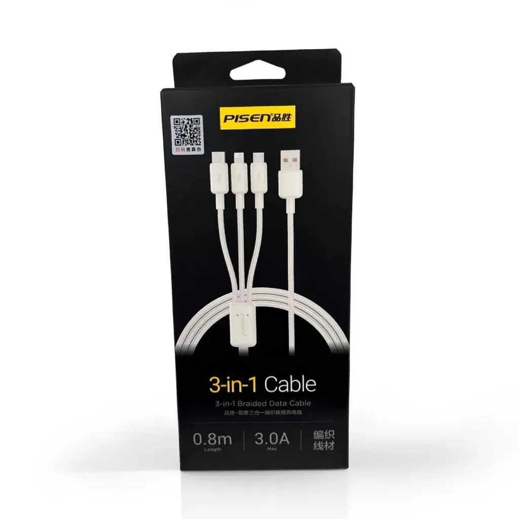 3-in-1 Apple Type-C Android Charging Cable 3A Fast - Image 7