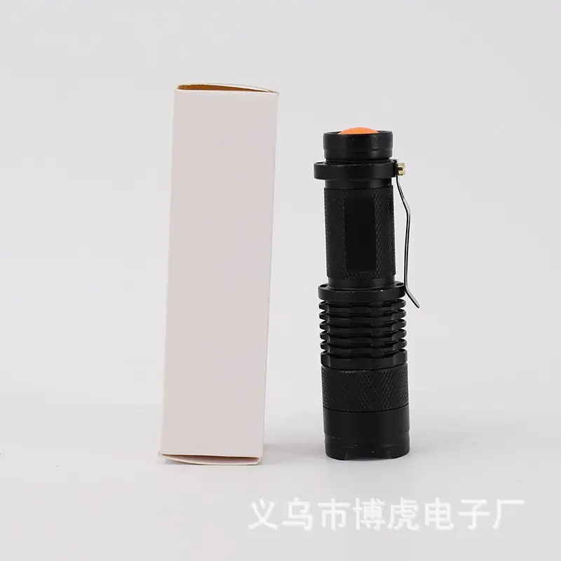 Mini LED Flashlight for Outdoor Use, Aluminum Alloy, Black, 12W - Image 3