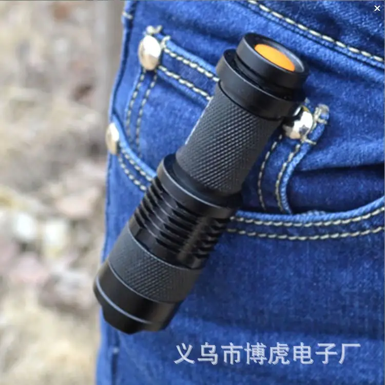 Mini LED Flashlight for Outdoor Use, Aluminum Alloy, Black, 12W - Image 4