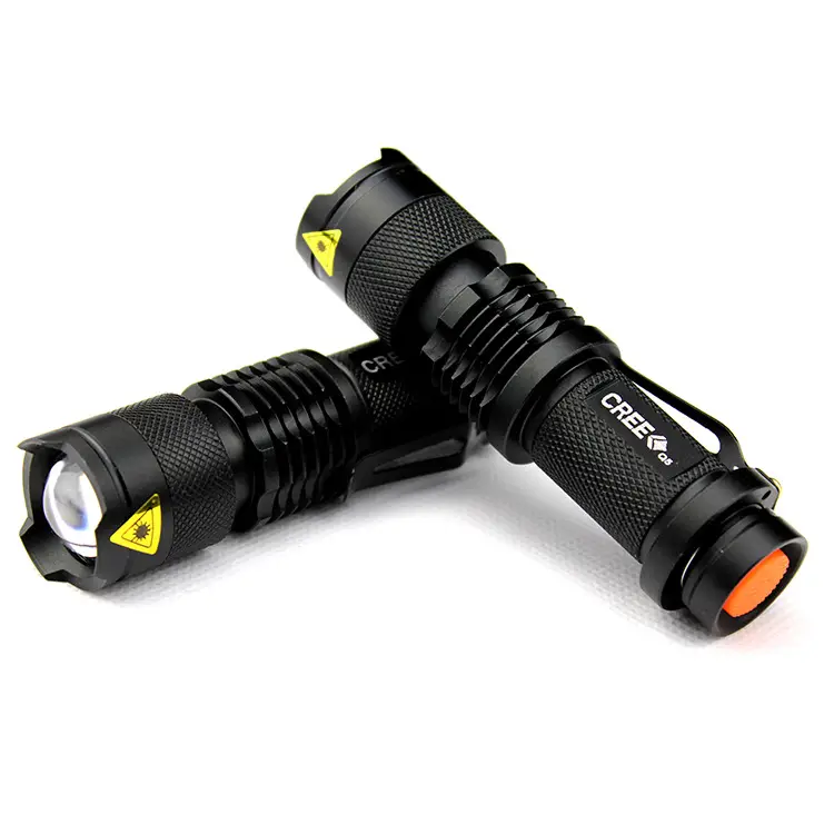 Mini LED Flashlight for Outdoor Use, Aluminum Alloy, Black, 12W - Image 5