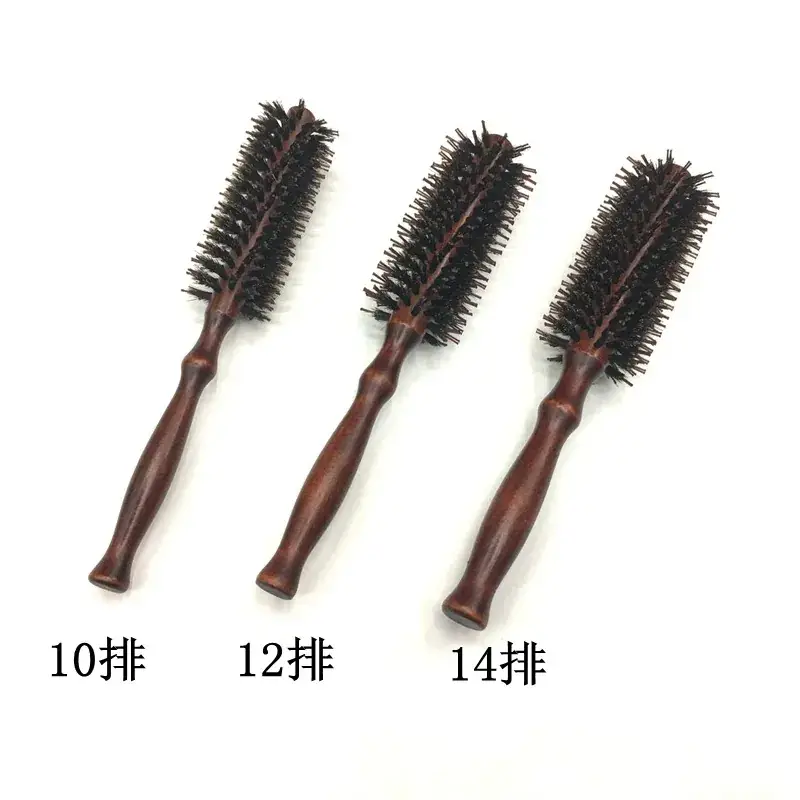 Professional Salon Braided Hair Curl Brush Wooden Handle - Image 5