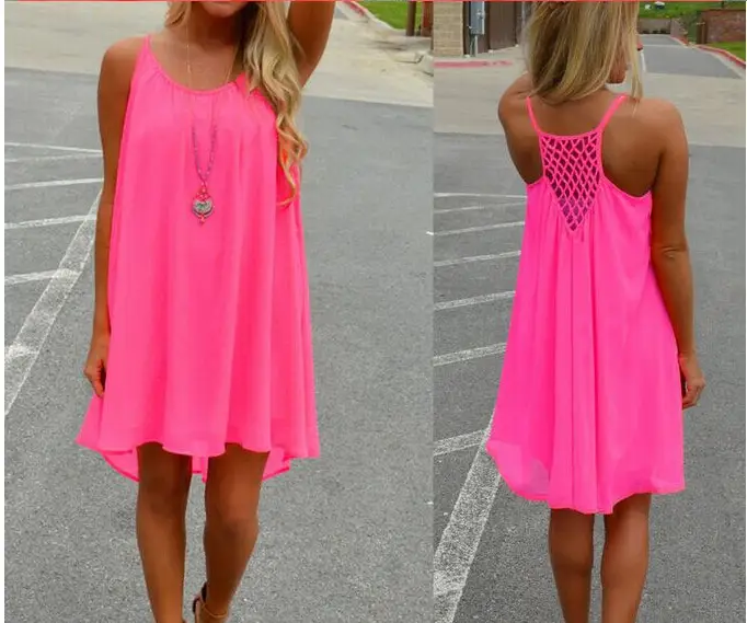 Green Backless Chiffon Slip Skirt Dress - Image 11