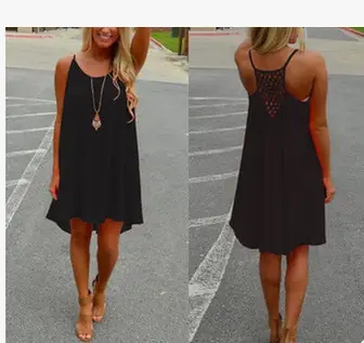 Green Backless Chiffon Slip Skirt Dress - Image 6