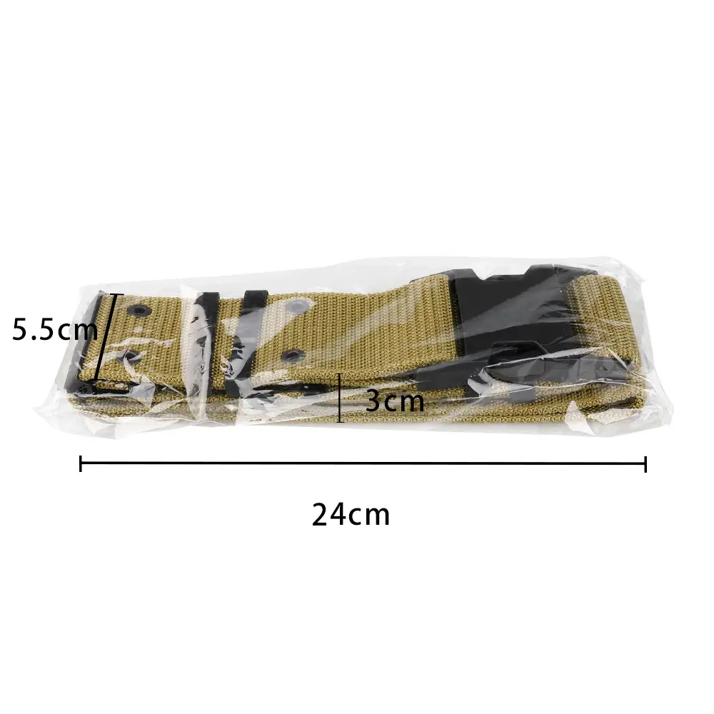 5.5 Inch Military Training Belt Black Nylon
