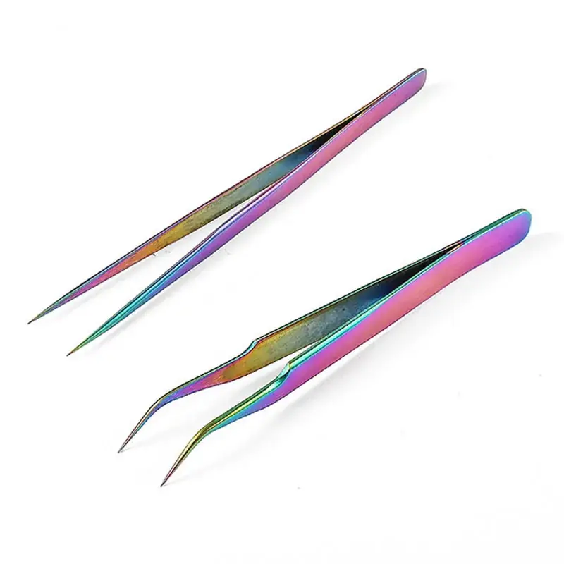 Stainless Steel Tweezers Storage Bag Red Pink - Image 2