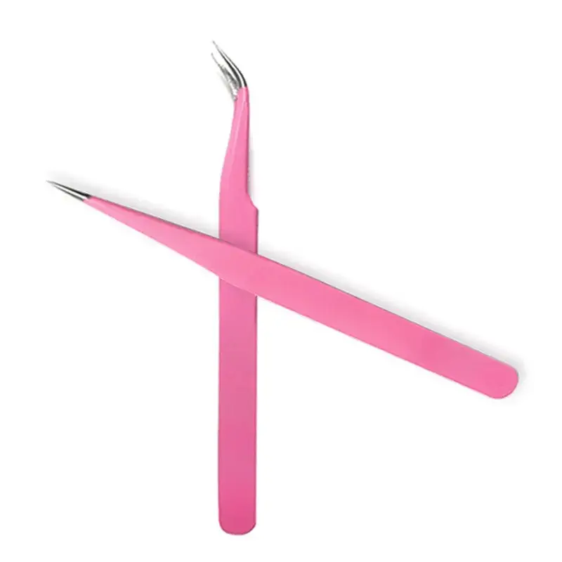Stainless Steel Tweezers Storage Bag Red Pink - Image 3