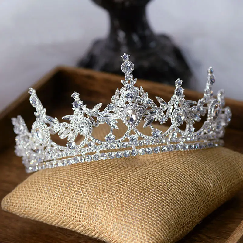 2021 Bridal Crown Tiara with Crystal Diamonds - Image 2