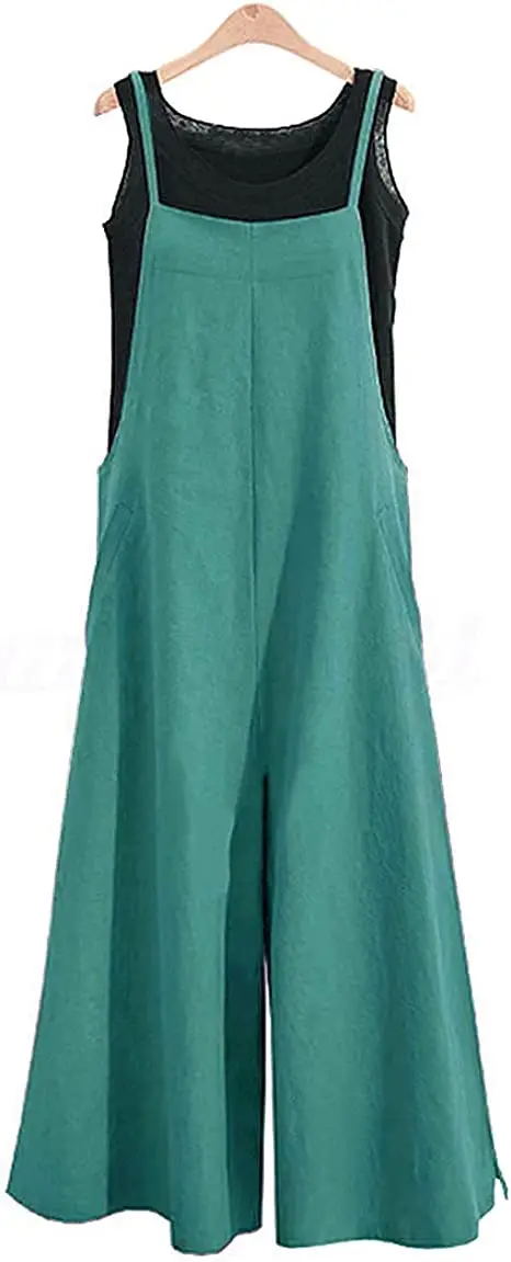 Women's Black Wide-leg Pants Casual One-piece Pants - Image 8
