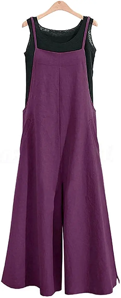 Women's Black Wide-leg Pants Casual One-piece Pants - Image 15