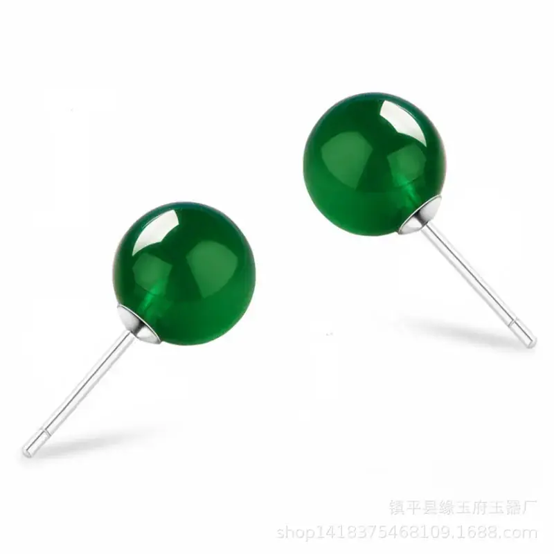Yang Green Jade Earrings Ice Malay Jade Earrings Wholesale Women's Malay Jade Earrings Jade Earrings - Image 34