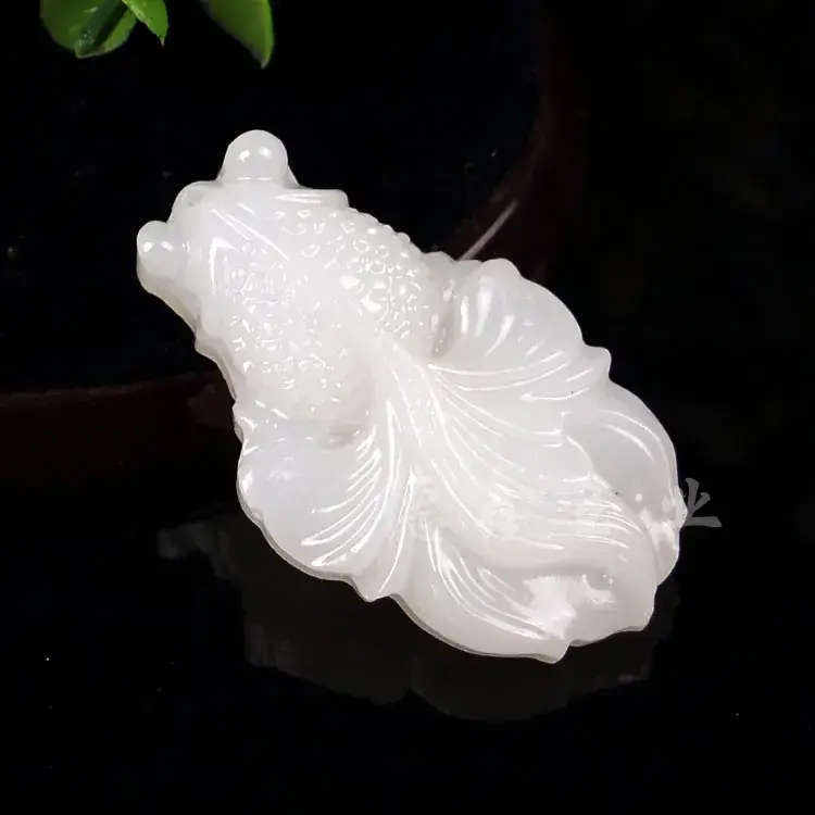 Afghan White Jade Dragon Pendant with Guanyin Design - Image 30