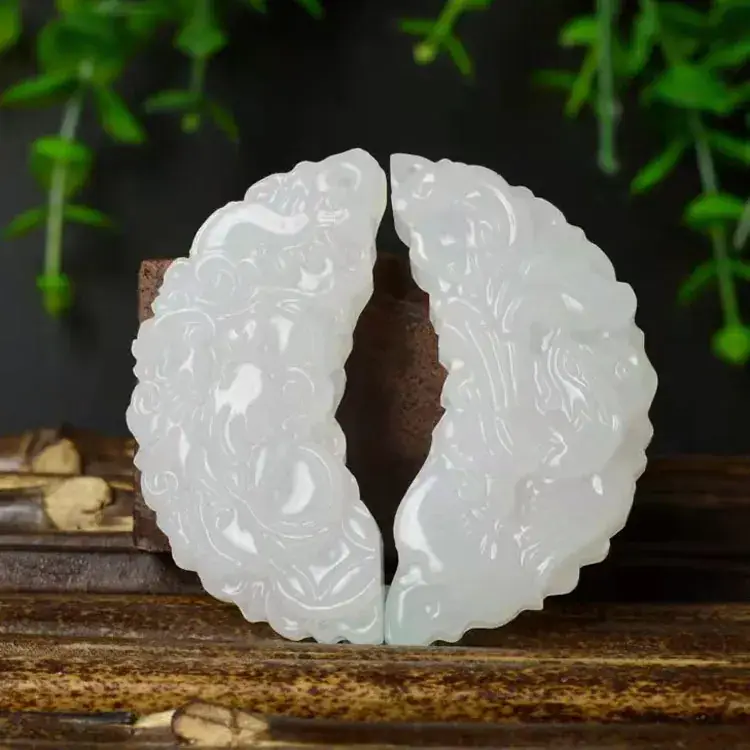 Afghan White Jade Dragon Pendant with Guanyin Design - Image 25