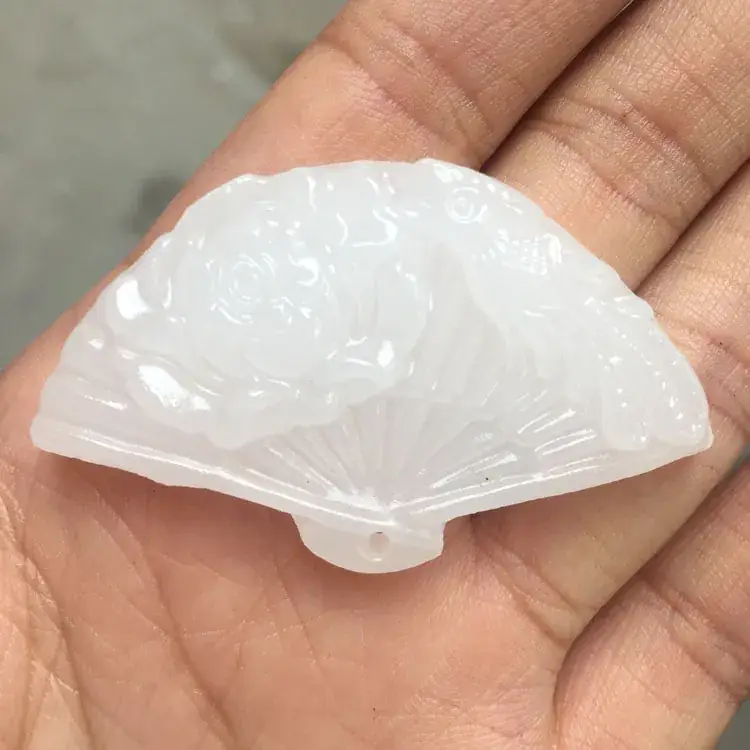 Afghan White Jade Dragon Pendant with Guanyin Design - Image 28