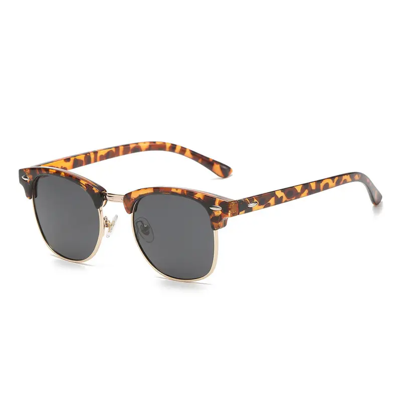 Leopard print gold frame gray plate polarized C28