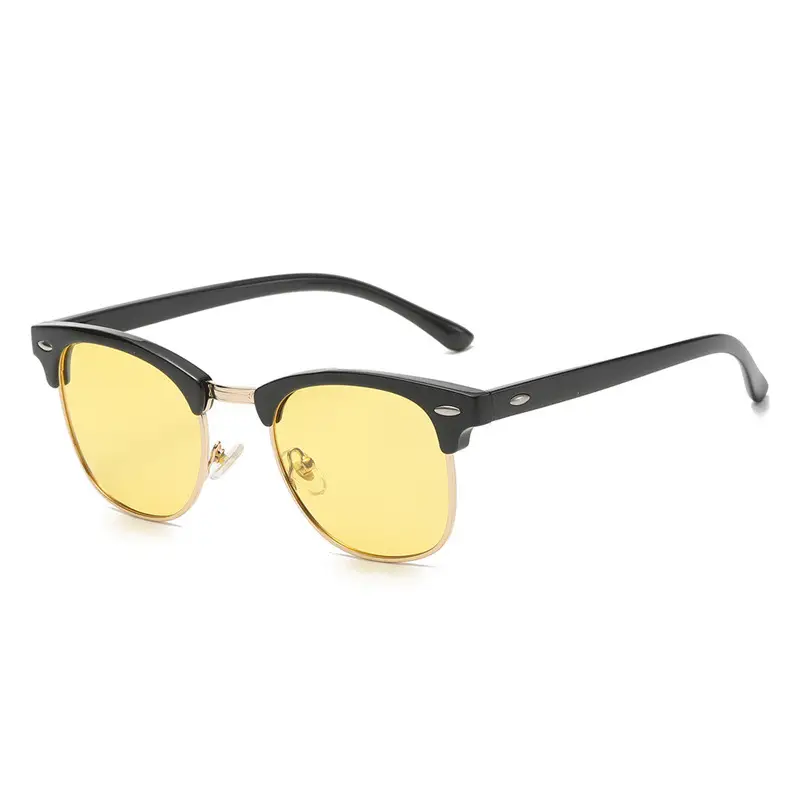 Jett Men Women Rivet Glasses Black Gold