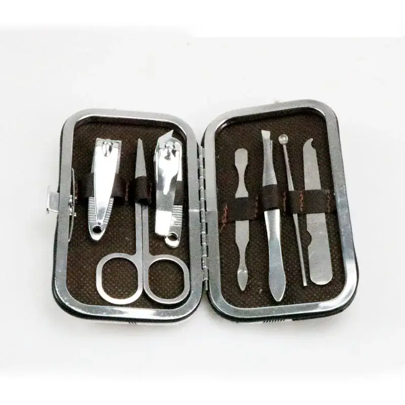 7-Piece Stainless Steel Nail Clipper Set with Case - Image 2