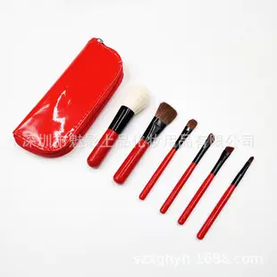 8 Piece Black Animal Hair Makeup Brushes Set — feature 3