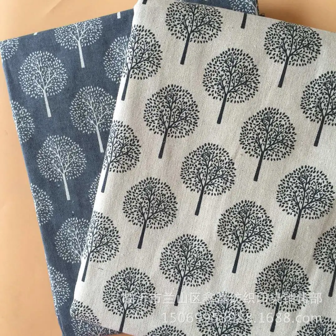 Directly Supplied from the Manufacturer Linen Fabrics Linen Printing Two Colors