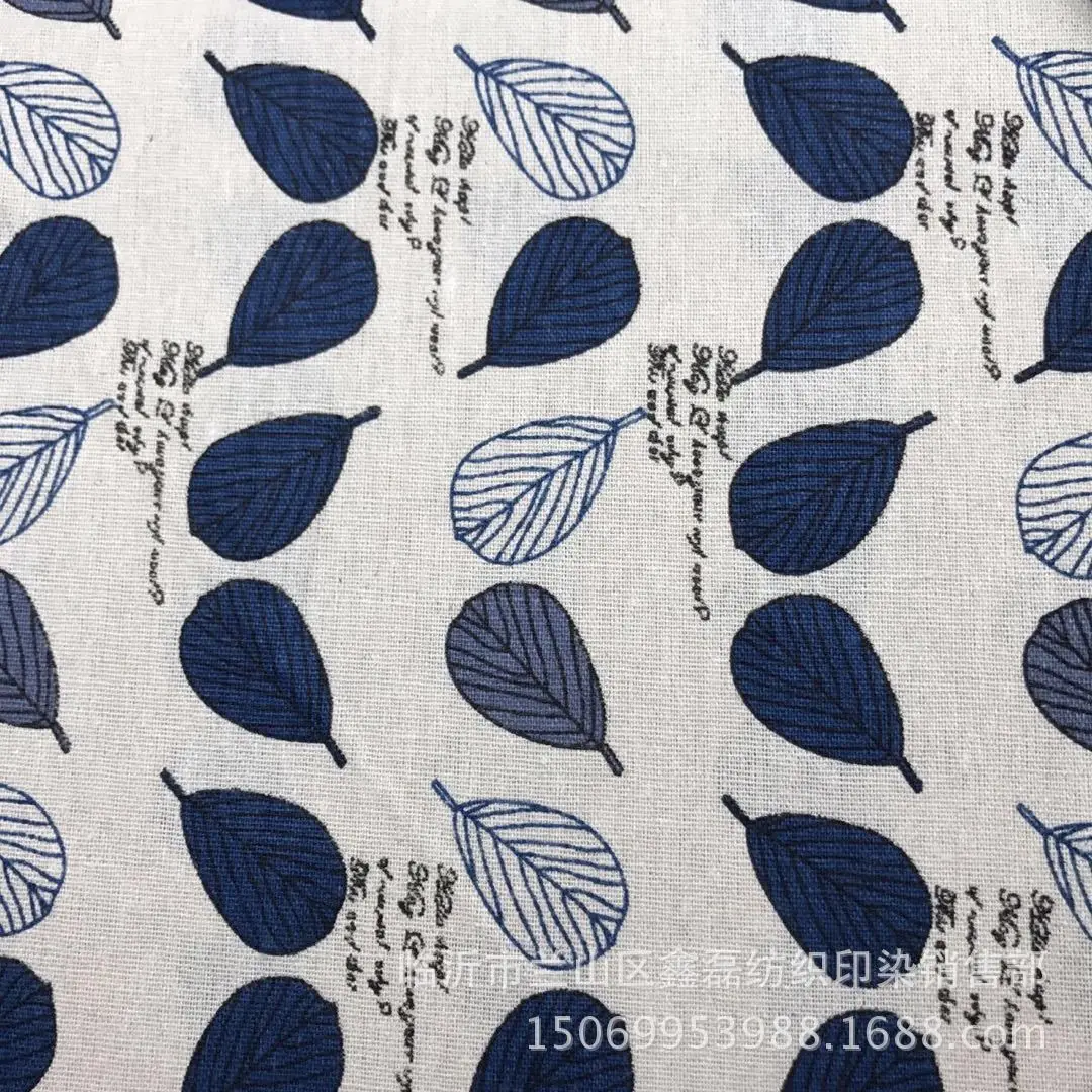 Directly Supplied from the Manufacturer Linen Fabrics Linen Printing Two Colors