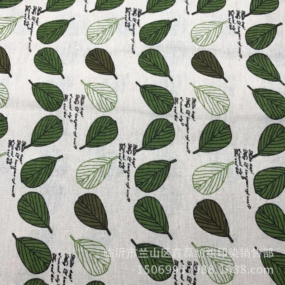 Directly Supplied from the Manufacturer Linen Fabrics Linen Printing Two Colors