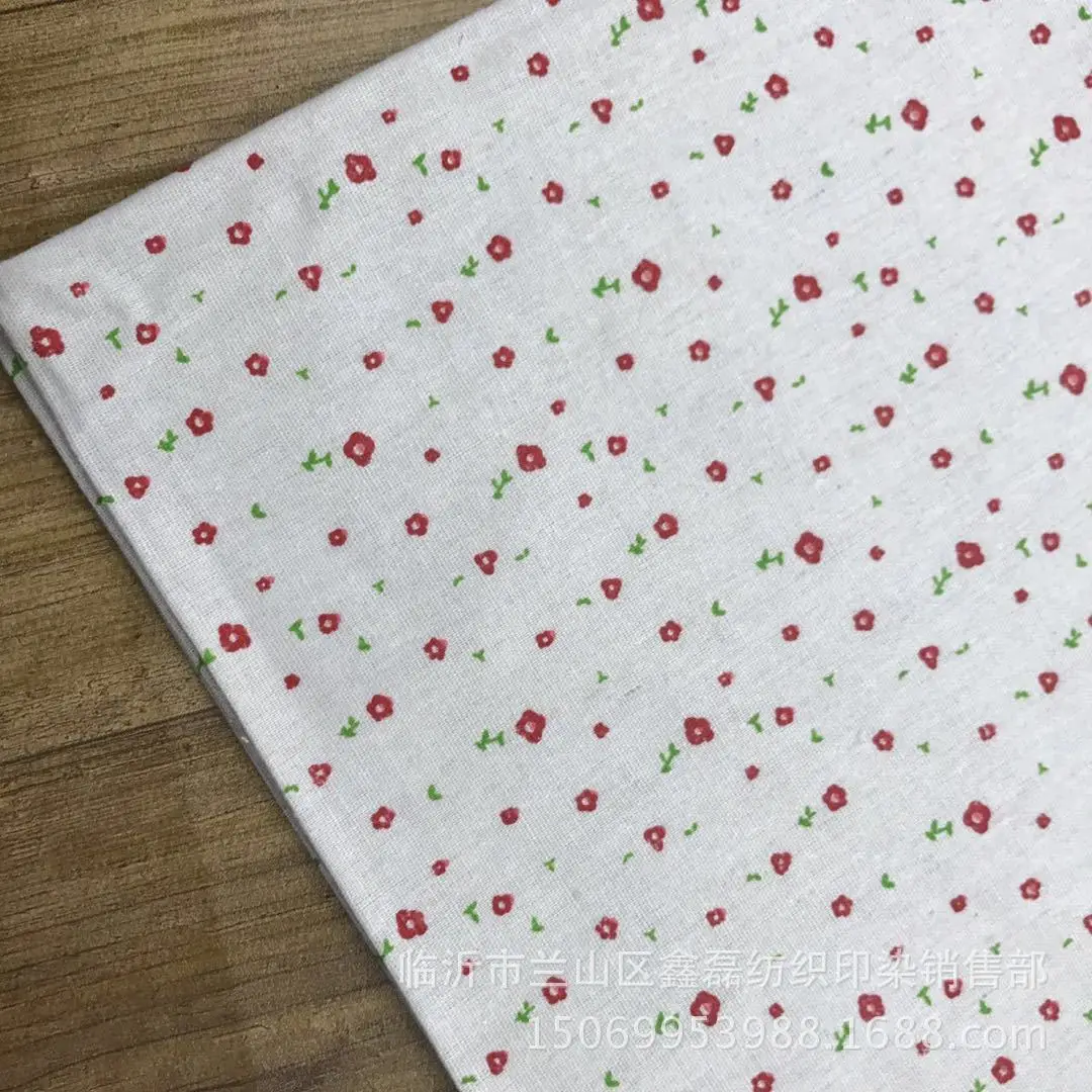 Directly Supplied from the Manufacturer Linen Fabrics Linen Printing Two Colors