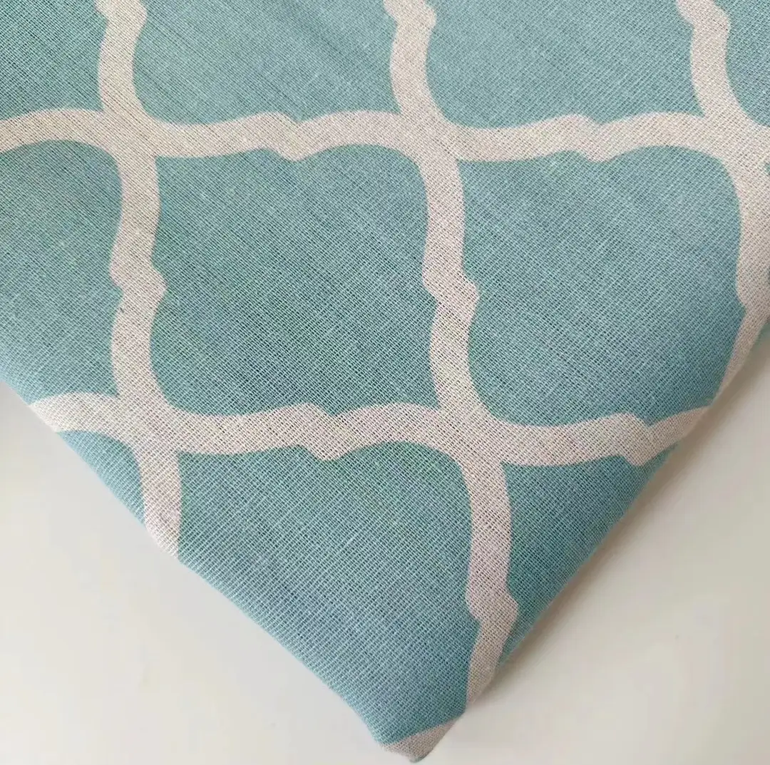 Directly Supplied from the Manufacturer Linen Fabrics Linen Printing Two Colors