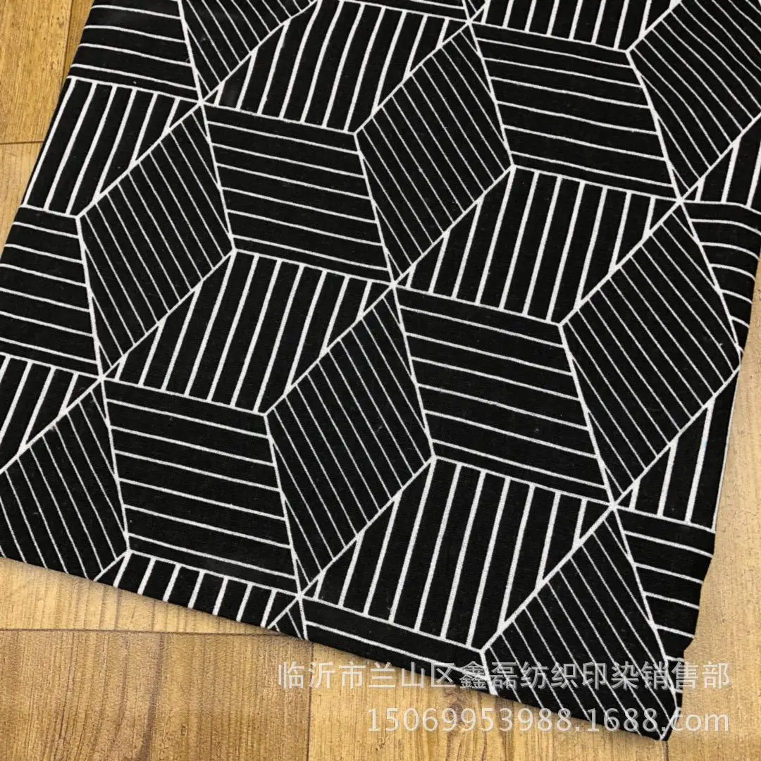 Directly Supplied from the Manufacturer Linen Fabrics Linen Printing Two Colors