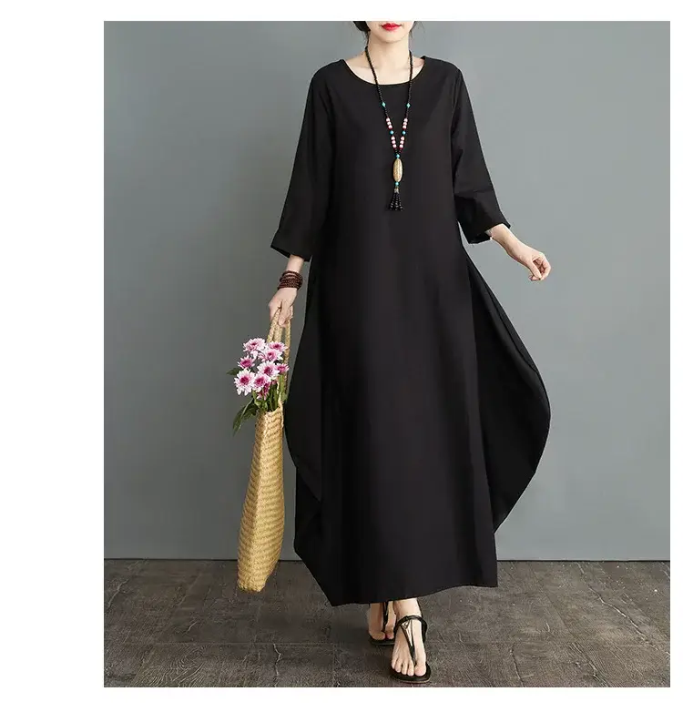 Red Loose Fit Long Skirt Dress for Women — feature 21